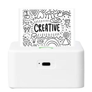 Core Innovations Thermal Notetaking Printer - Stone White - Includes 5 Rolls NWT